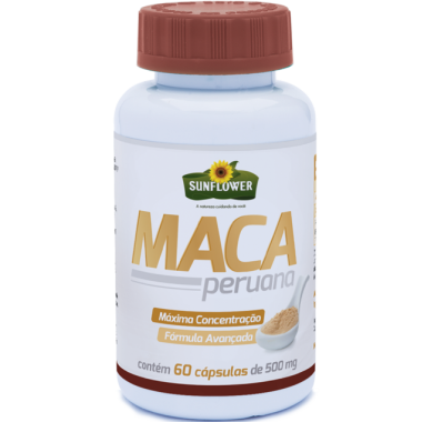 MACA PERUANA 600MG 60 CÁPSULAS - SUNFLOWER